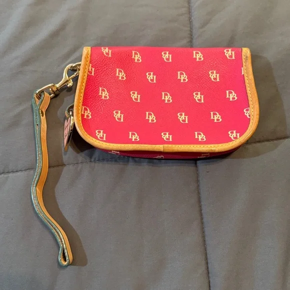 Dooney & Bourke Pink Monogrammed Wristlet - Picture 3 of 9